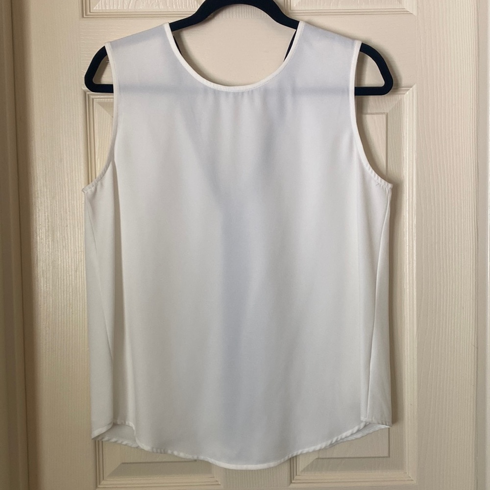 White blouse with black back detail